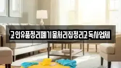 고인유품정리폐기물처리집정리고독사업체