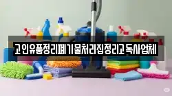 고인유품정리폐기물처리집정리고독사업체