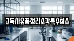 고독사유품정리소각특수청소