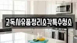 고독사유품정리소각특수청소