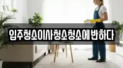 입주청소이사청소청소에반하다