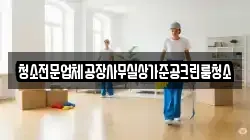 청소전문업체공장사무실상가준공크린룸청소