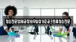 청소전문업체공장사무실상가준공크린룸청소전문