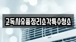 고독사유품정리소각특수청소