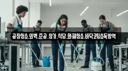 공장청소.외벽.준공.상가.식당.화재청소.바닥코팅소독방역
