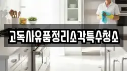 고독사유품정리소각특수청소