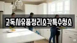 고독사유품정리소각특수청소