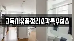 고독사유품정리소각특수청소