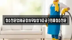 청소전문업체공장사무실상가준공크린룸청소전문