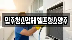 입주청소업체헬프청소양주