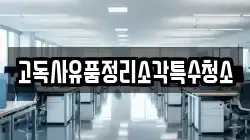 고독사유품정리소각특수청소