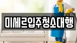 미세르입주청소대행