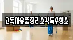고독사유품정리소각특수청소