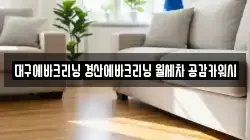 대구에바크리닝 경산에바크리닝 월세차 공감카워시