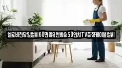 헬로비전당일설치60만원유선방송50인치TV증정케이블설치