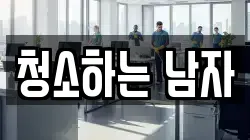 청소하는 남자