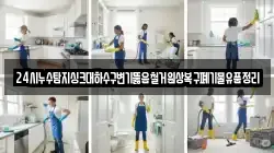 24시누수탐지싱크대하수구변기뚫음철거원상복구폐기물유품정리
