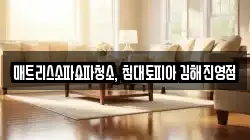 매트리스소파쇼파청소, 침대토피아 김해진영점