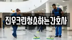 진우크린청소하는간호사