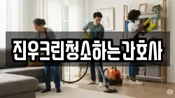 진우크린청소하는간호사