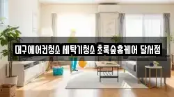 대구에어컨청소 세탁기청소 초록숲홈케어 달서점