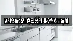 고려유품정리 촌집정리 특수청소 고독사