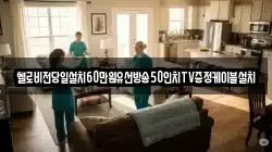 헬로비전당일설치60만원유선방송50인치TV증정케이블설치