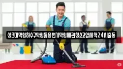 싱크대막힘하수구막힘뚫음변기막힘배관청소고압세척24시출동