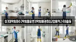 싱크대막힘하수구막힘뚫음변기막힘배관청소고압세척24시출동