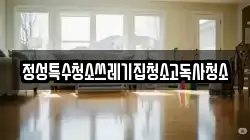정성특수청소쓰레기집청소고독사청소