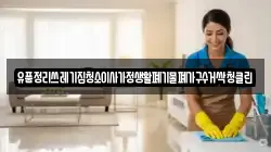 유품정리쓰레기집청소이사가정생활폐기물폐가구수거싹청클린