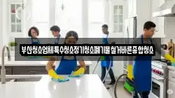 부산청소업체특수청소정기청소폐기물철거바른종합청소