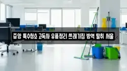 중앙 특수청소 고독사 유품정리 쓰레기집 방역 탈취 서울
