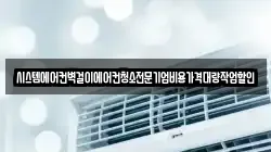 시스템에어컨벽걸이에어컨청소전문기업비용가격대량작업할인