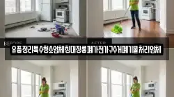 유품정리특수청소업체침대장롱폐가전가구수거폐기물처리업체