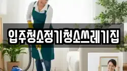 입주청소정기청소쓰레기집