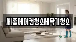 세종에어컨청소세탁기청소