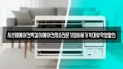 시스템에어컨벽걸이에어컨청소전문기업비용가격대량작업할인