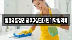 청소유품정리하수구싱크대변기막힘역류