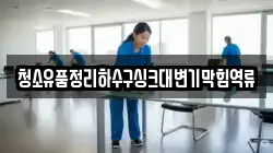 청소유품정리하수구싱크대변기막힘역류