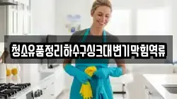 청소유품정리하수구싱크대변기막힘역류