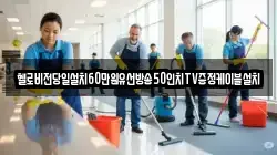 헬로비전당일설치60만원유선방송50인치TV증정케이블설치