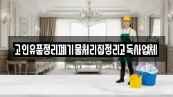 고인유품정리폐기물처리집정리고독사업체