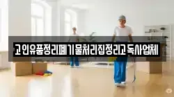 고인유품정리폐기물처리집정리고독사업체