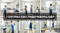 24시변기막힘싱크대하수구막힘뚫음역류배관청소고압세척