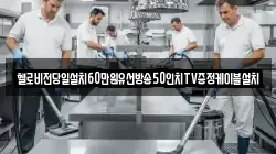 헬로비전당일설치60만원유선방송50인치TV증정케이블설치