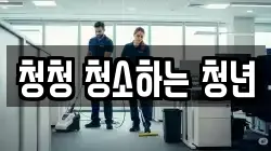 청청 청소하는 청년