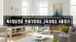 특수청소전문,쓰레기집청소,고독사청소,유품정리