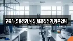 고독사,유품정리,빈집,시골집정리,전문업체