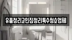 유품정리고인집정리특수청소업체